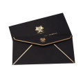 Handmade print fancy gold foil wedding invitation pocket card package paper envelope with window